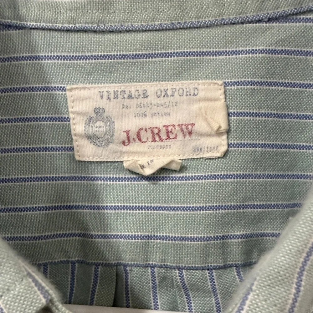 EUC J. Crew Men's Light Blue Button Down Oxford Shirt
